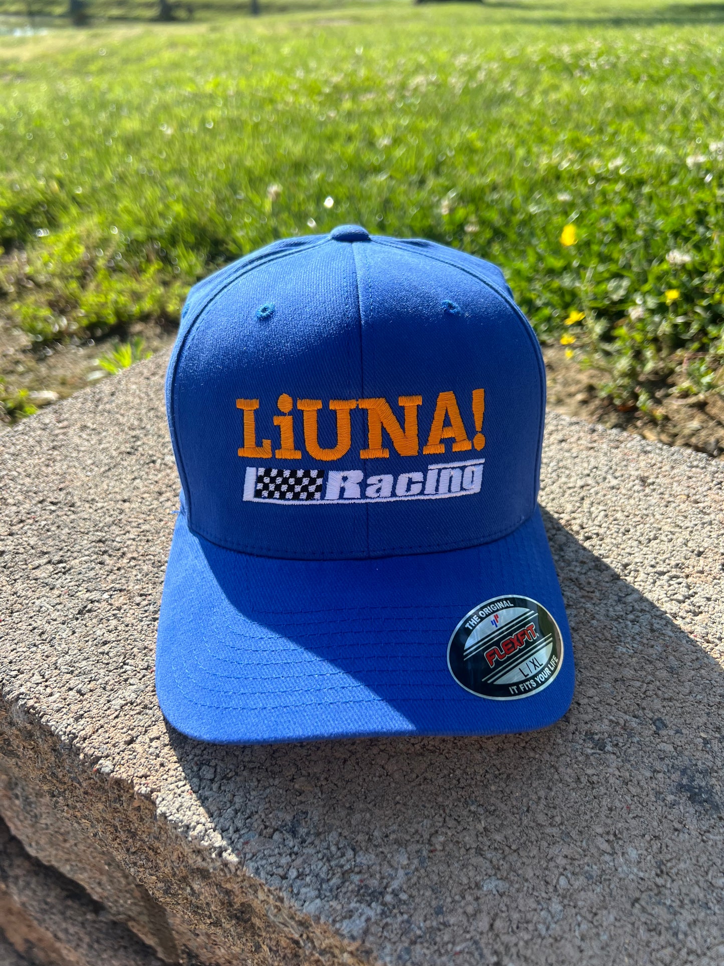 LIUNA Racing FlexFit Hat - Blue
